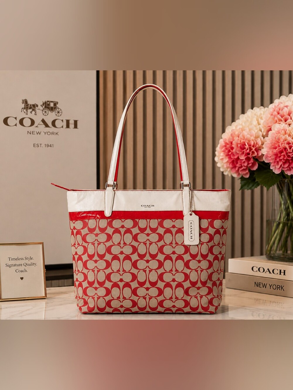 Coach Signature Zip Top Tote – Style 29426